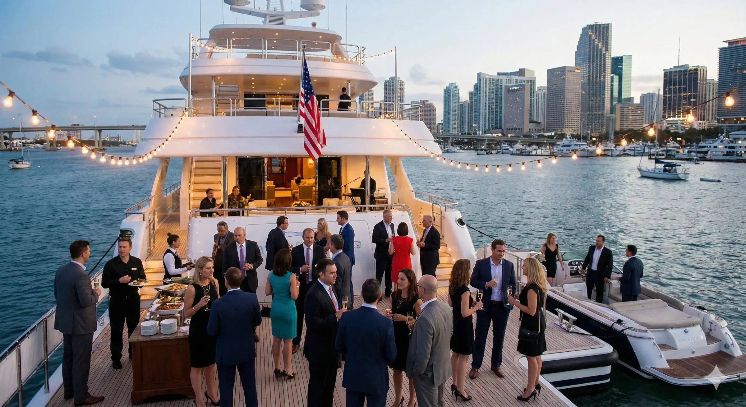 Luxury yacht event and corporate reception on the water in Heber, Coconino County, Arizona